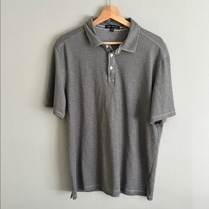 ROBERT BARAKETT Gray Filmore Polo Shirt XXL